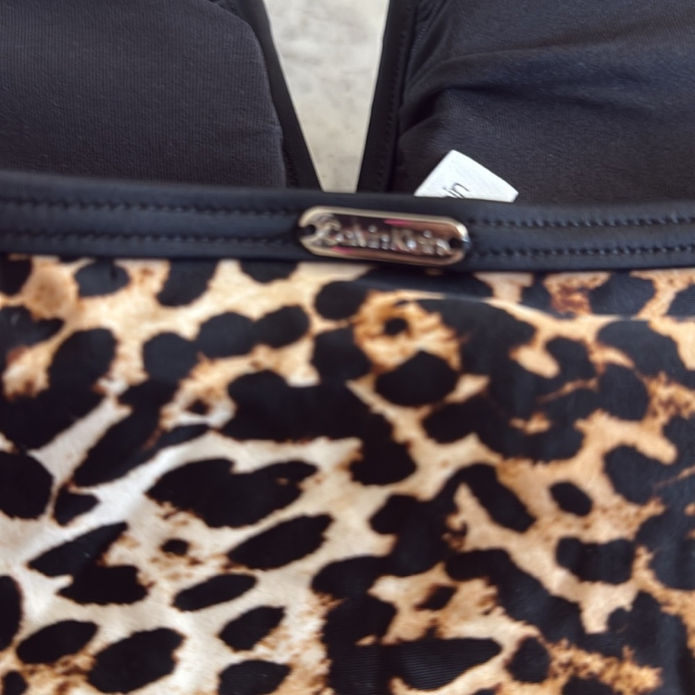 Calvin Klein Women's Animal-Print Bandeau Halter Tankini Top - Jaguar 🐆 NWT - Picture 6 of 6